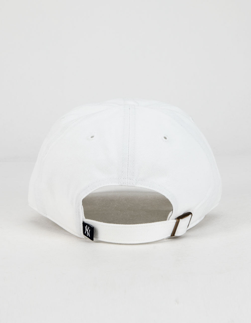 47 BRAND New York Yankees 47 Clean Up White Strapback Hat image number 1