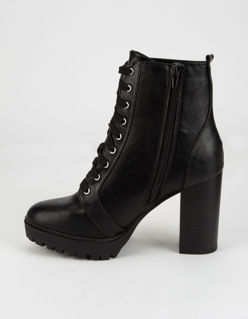 SODA Lace Up Platform Boots image number 2