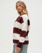 PINK ROSE Womens Stripe Sweater image number 3