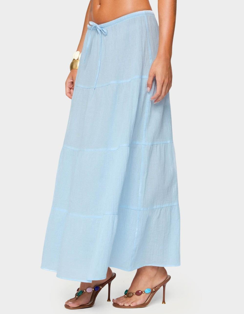 EDIKTED Kaila Cotton Tiered Maxi Skirt image number 1