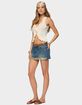 EDIKTED Shaina Iridescent Denim Mini Skirt image number 5