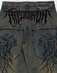 AFFLICTION Tribal & Wings Mens Wide Leg Jeans image number 3