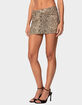 EDIKTED Leopard Printed Denim Mini Skirt image number 3