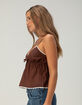 RSQ Womens Crochet Trim Babydoll Cami image number 3