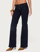 EDIKTED Carys Studded Low Rise Flared Jeans image number 4