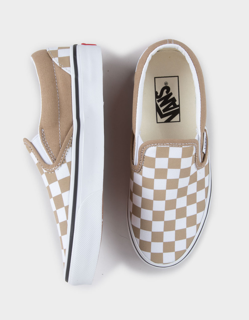 VANS Checkerboard Kids Classic Slip-On Shoes image number 4