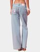 EDIKTED Embroidered Barbie&trade; Low Rise Baggy Jeans image number 3