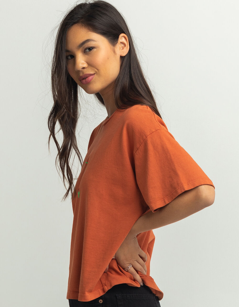 OBEY Mushroom Flower Womens Crop Tee image number 1