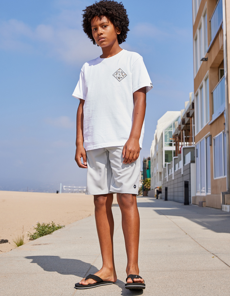 GROM Off Road Gray Boys Hybrid Shorts image number 0