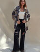 WEST OF MELROSE Destructed Wide Leg Womens Jeans image number 5