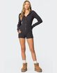 EDIKTED Hooded Cable Knit Romper image number 5