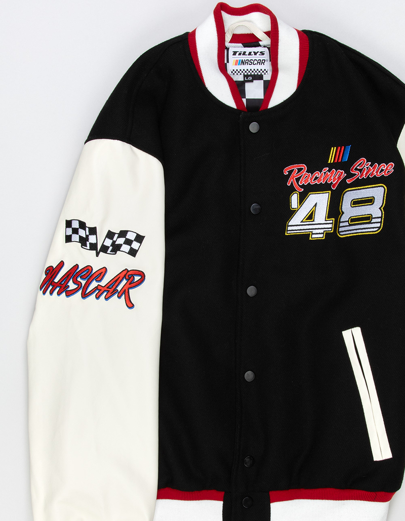 TILLYS x NASCAR Racing Team Mens Varsity Jacket image number 8