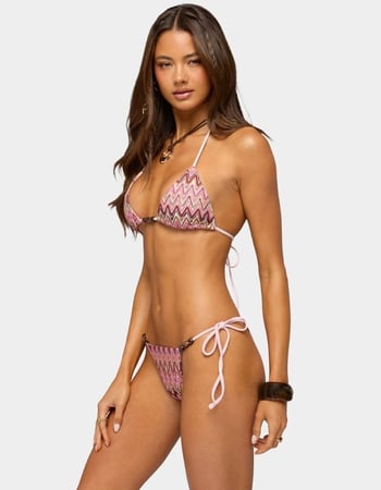 EDIKTED Alayna Zigzag Triangle Bikini Top Alternative Image