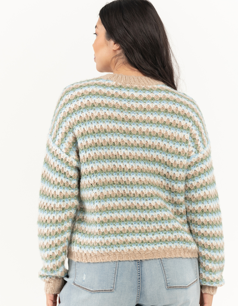 RSQ Womens Balloon Sleeve Textured Sweater image number 2