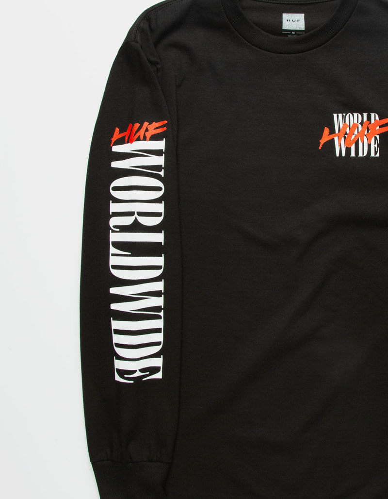 HUF Action Hero Black Mens T-Shirt image number 1