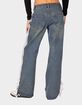 EDIKTED Washed Low Rise Ribbon Jeans image number 4