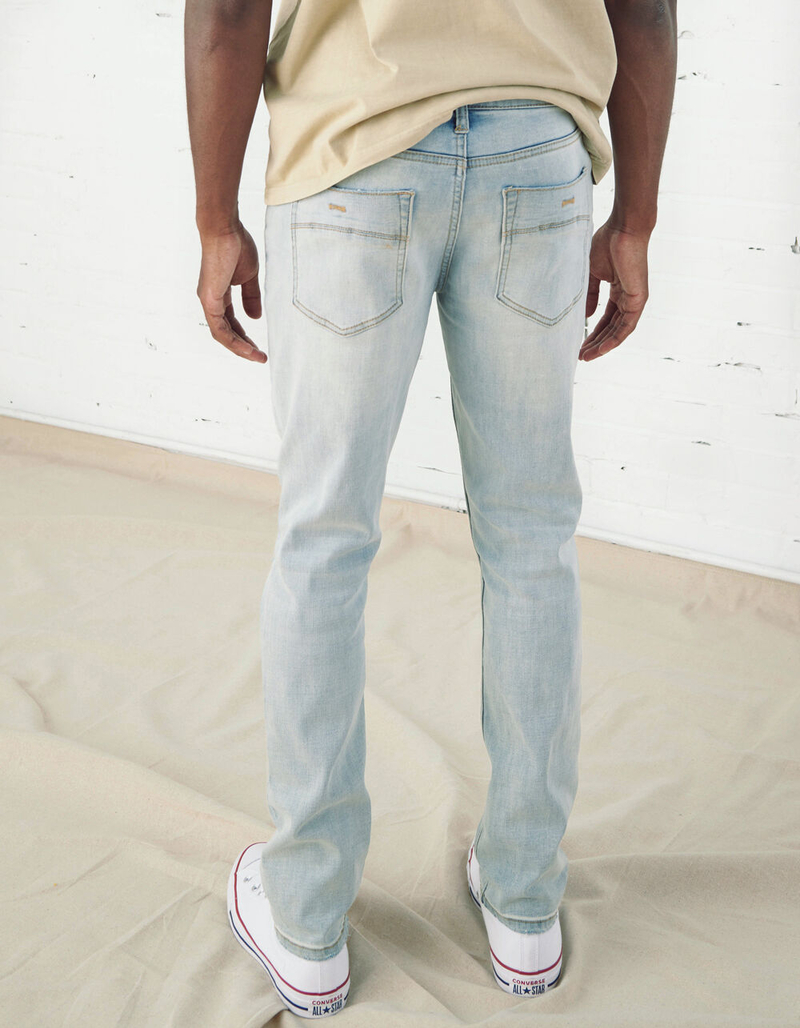 RSQ Mens Slim Taper Destroyed Light Vintage Jeans image number 3
