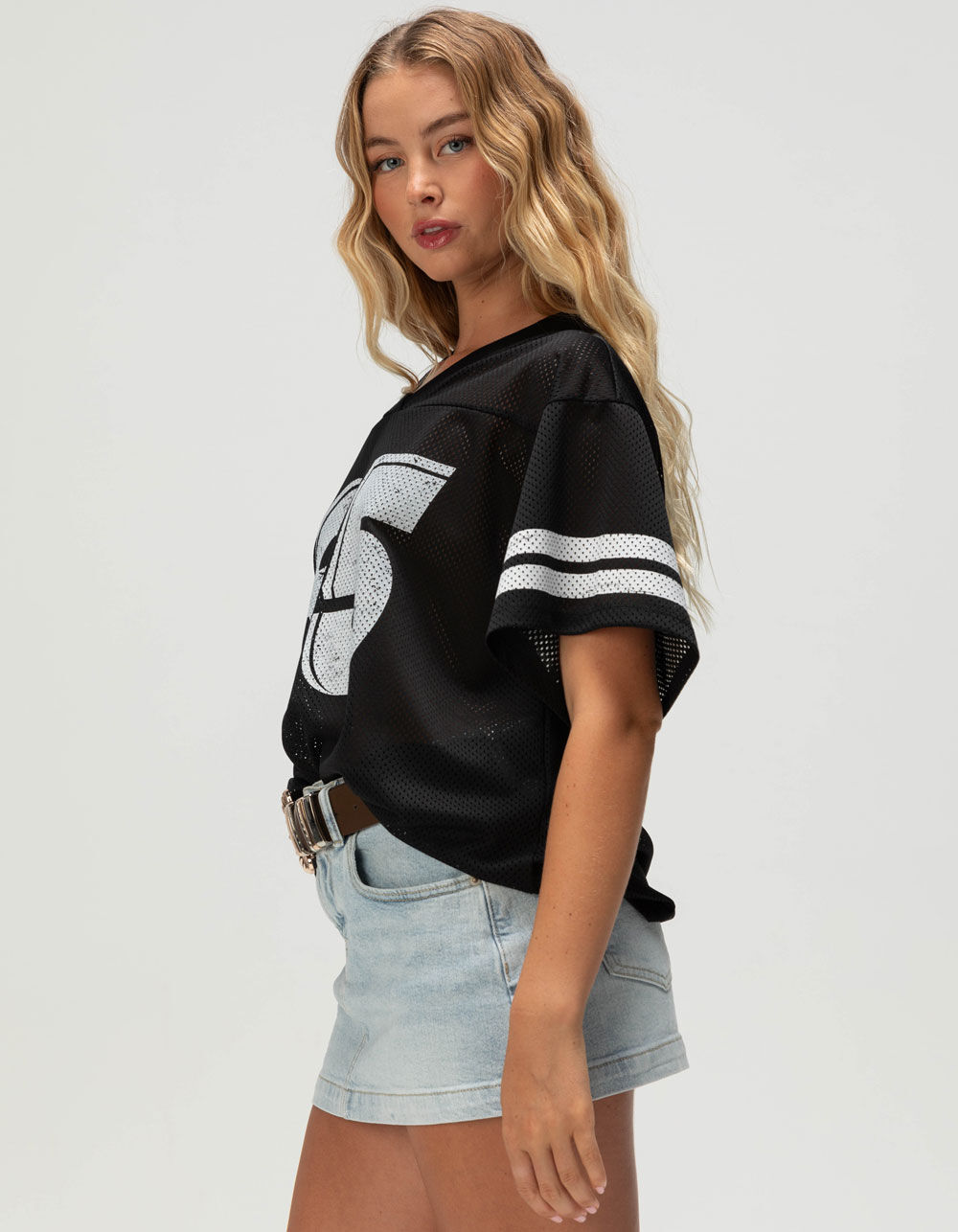 RSQ Womens 85 Stripe Jersey - BLACK | Tillys