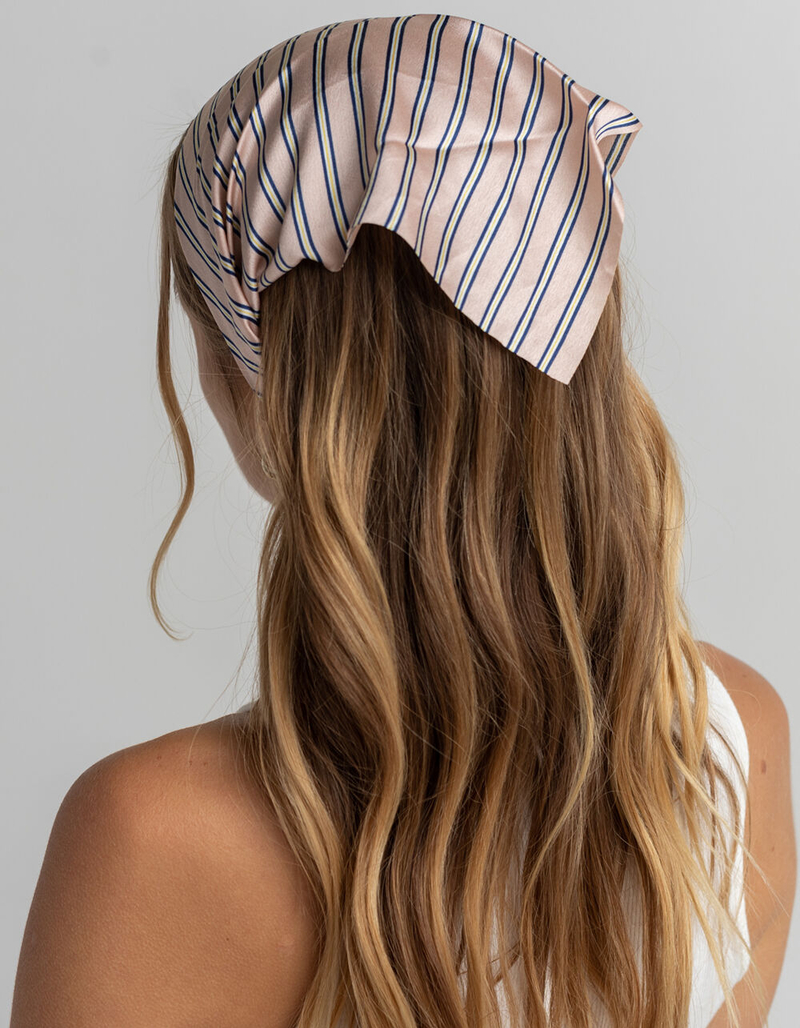 FULL TILT Striped Silk Bandana Scarf image number 2