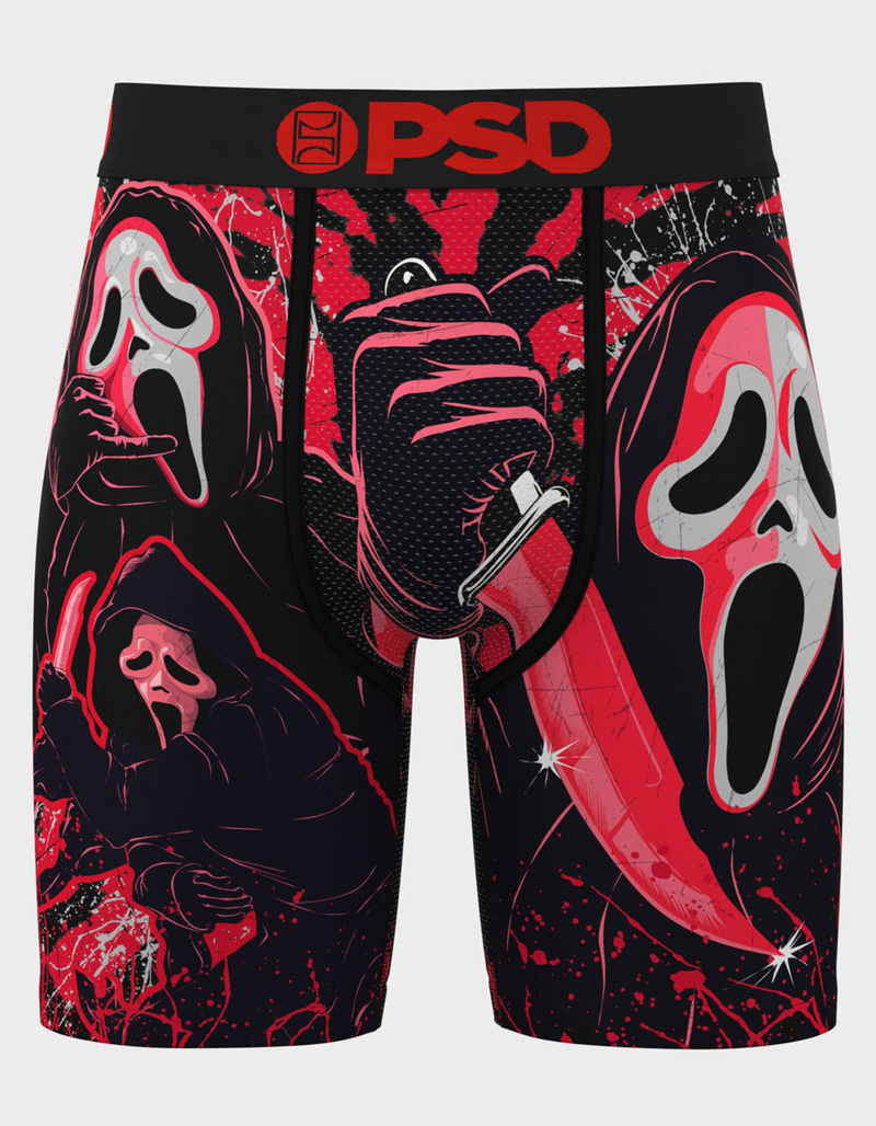 PSD Ghostface Call Me Mens Boxer Briefs image number 0