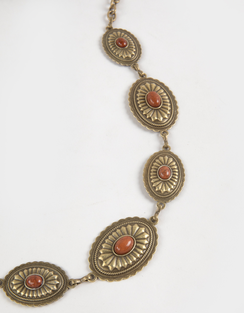 Red Concho Chain Belt image number 1