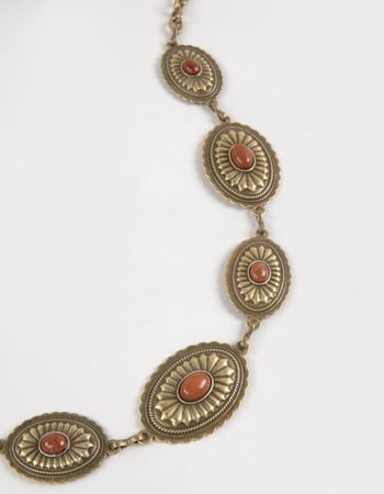 Red Concho Chain Belt Alternative Image