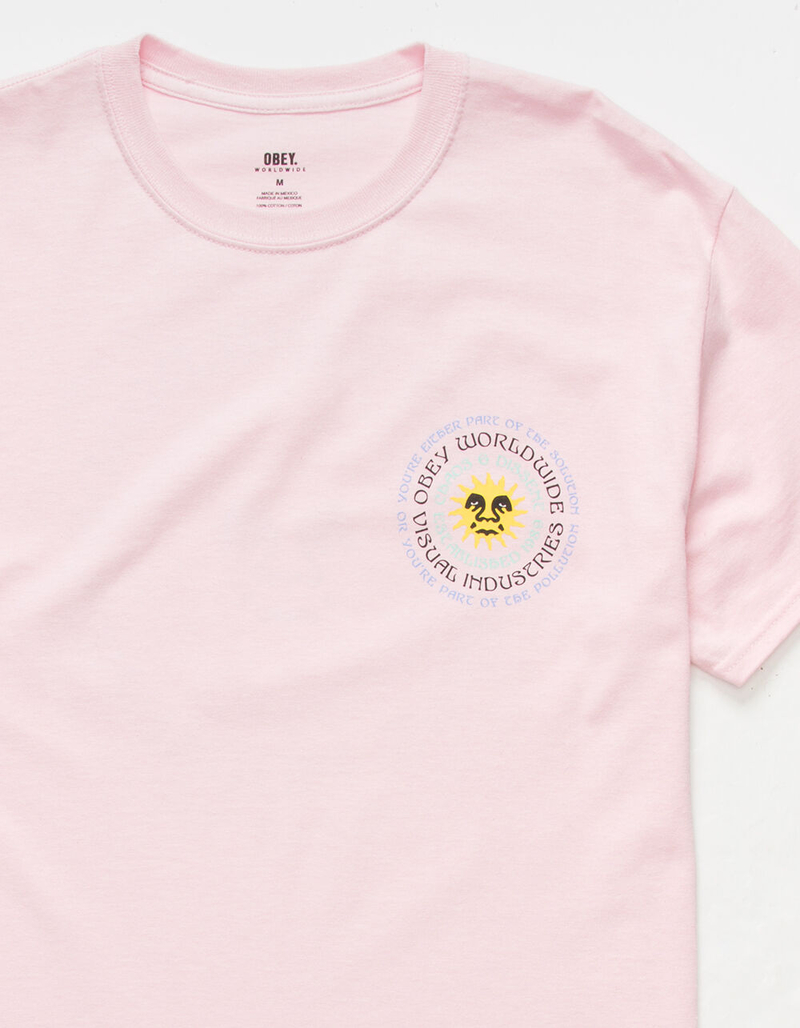 OBEY Solution Not Pollution Mens T-Shirt image number 5