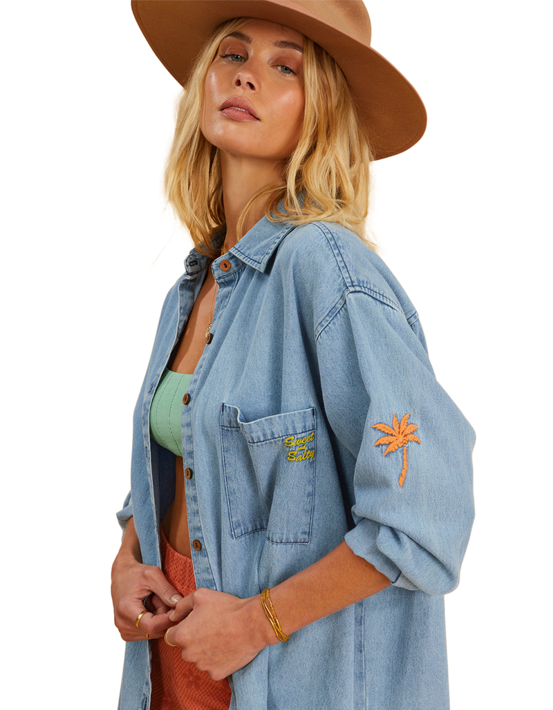 BILLABONG x Salty Blonde In The Tide Womens Button Up Shirt image number 1