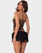 EDIKTED Lennox Leopard Print Mesh Corset image number 5