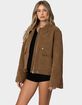 EDIKTED Annabelle Oversized Faux Suede Jacket image number 3