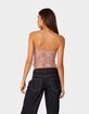 EDIKTED Twilight Sheer Lace Split Front Top image number 5