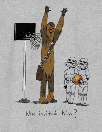 STAR WARS Chewie Basketball Unisex Kids Tee Alternative Image