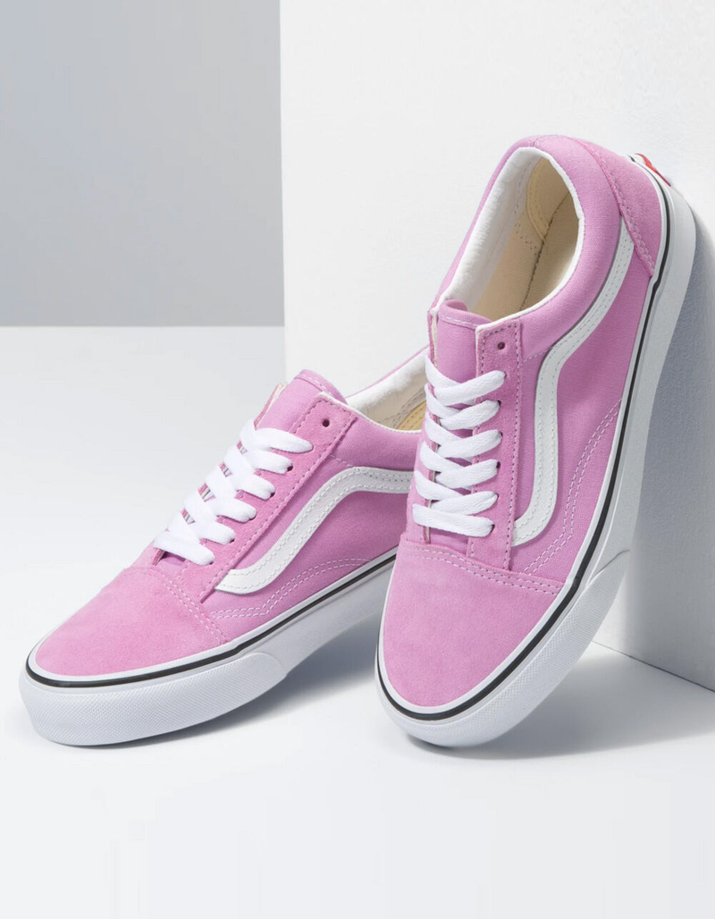 VANS Old Skool Womens Orchid & True White Shoes image number 3