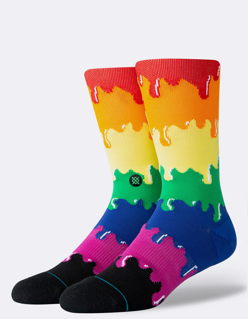 STANCE Drip Rainbow Mens Crew Socks image number 0