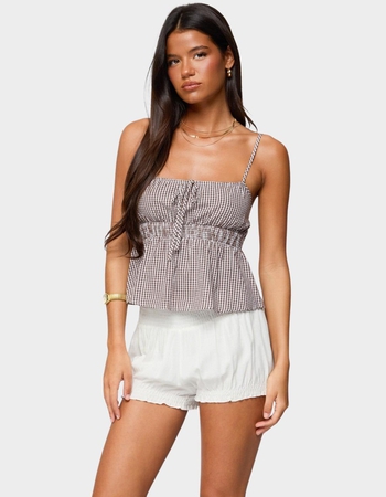 EDIKTED Zahara Gingham Babydoll Top Primary Image