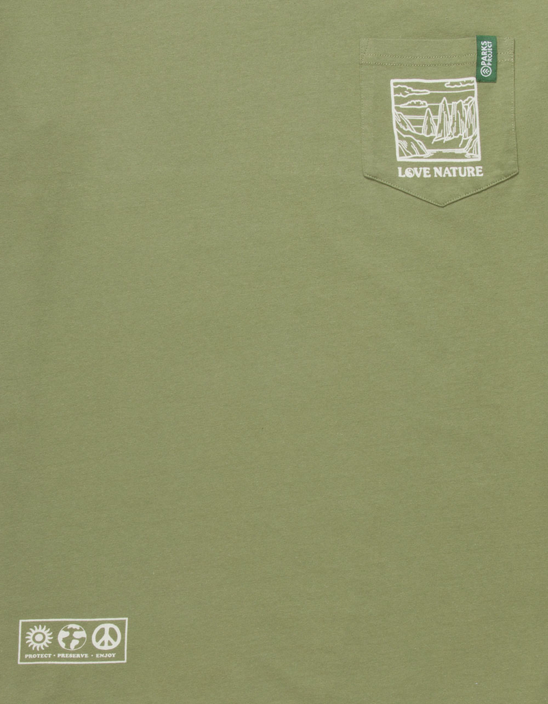 PARKS PROJECT Love Nature Mens Pocket Tee image number 3