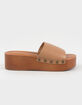 BAMBOO Rez Womens Studded Flatform Slides image number 1