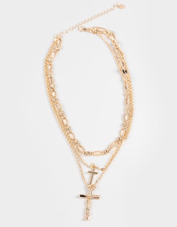 FULL TILT Layered Cross Necklace Primary Image