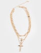 FULL TILT Layered Cross Necklace image number 1