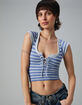 BDG Urban Outfitters Knockout Womens Lace Up Crop Top image number 1