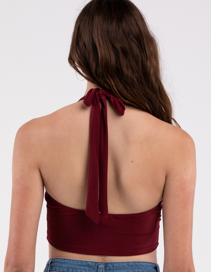 RSQ Womens Solid Halter Top image number 2