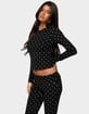 EDIKTED Daliya Polka Dot Long Sleeve Top image number 2