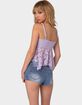 EDIKTED Orchid Sheer Lace Top image number 5