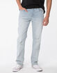 RSQ New York Slim Straight Light Indigo Mens Vintage Flex Ripped Jeans image number 2