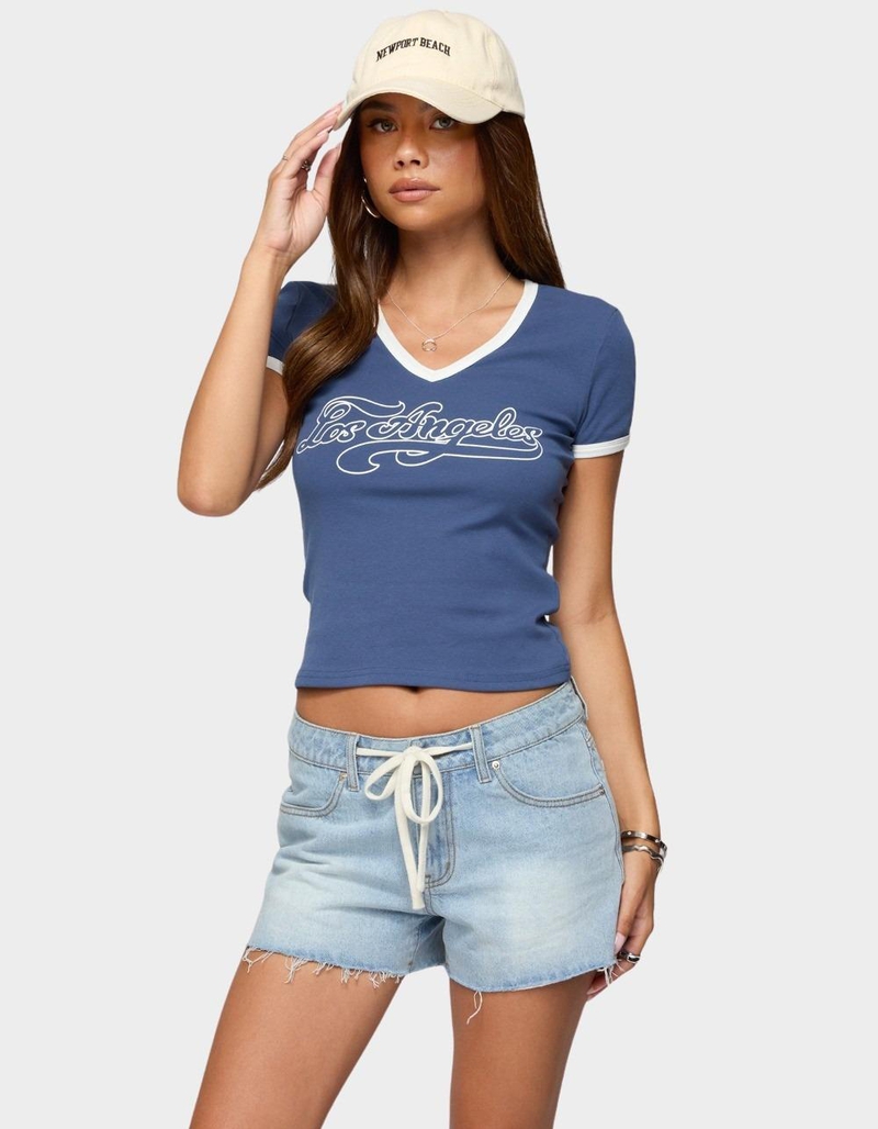 EDIKTED Los Angeles Contrast Tee image number 0