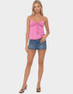 EDIKTED Michey Tie Front Babydoll Tank Top image number 4