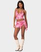 EDIKTED Wanda Printed Mesh Ruffled Tank Top image number 4