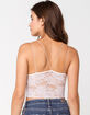 FULL TILT Lace Back Strappy Seamless White Womens Cami image number 3