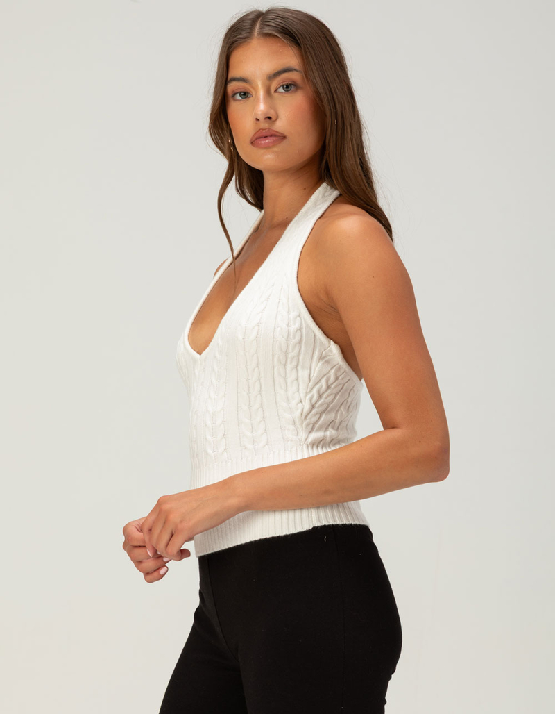 RSQ Womens Cable Sweater Halter Top image number 2