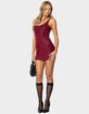 EDIKTED Rhinestone Mesh Mini Dress image number 5